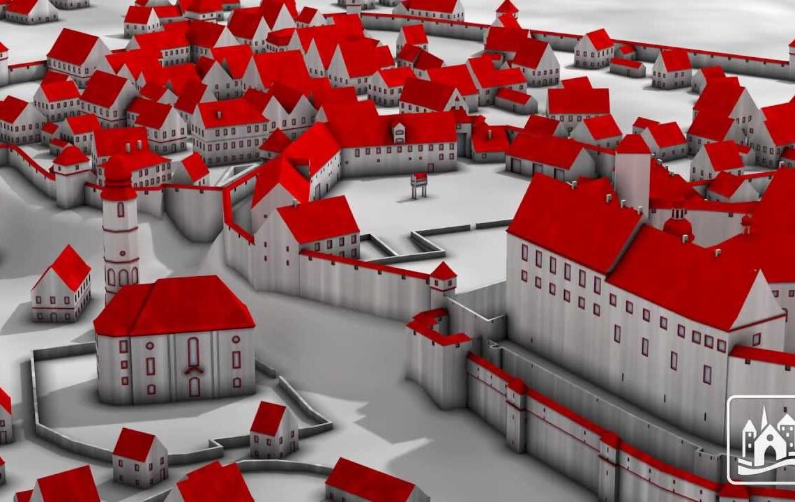 Architools 3D video – medieval city model