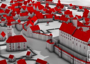 Architools 3D video – medieval city model