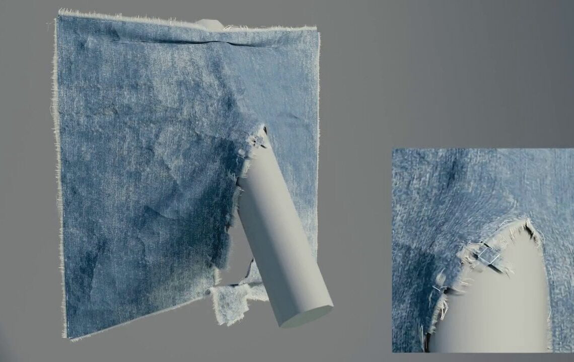 Cloth tear detailing