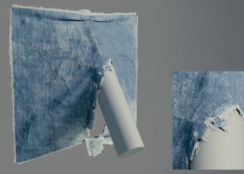 Cloth tear detailing