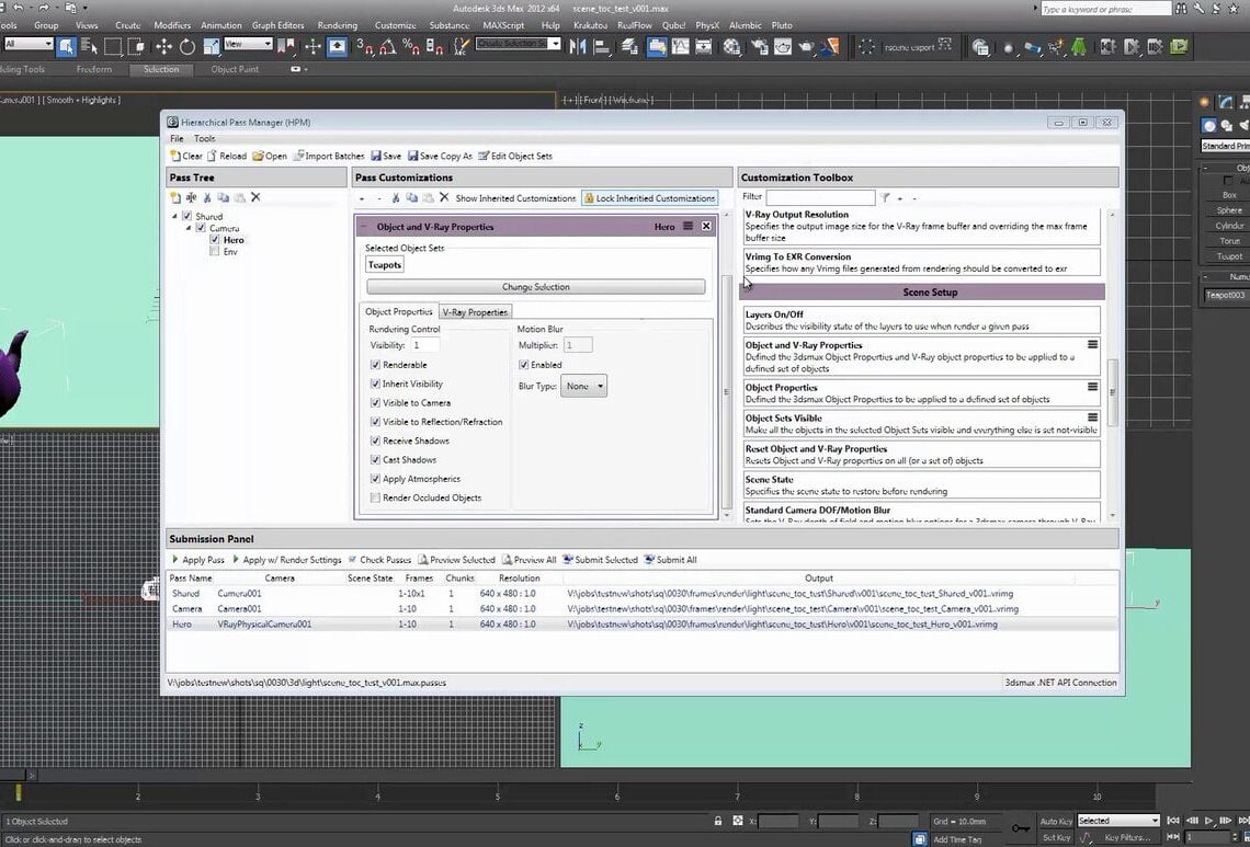 Hierarchical Render Pass Manager