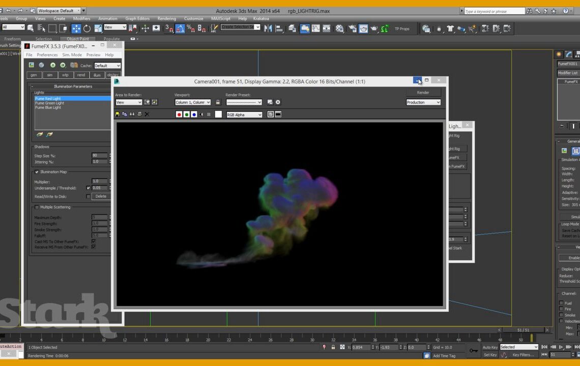FumeFX RGB Light Rig