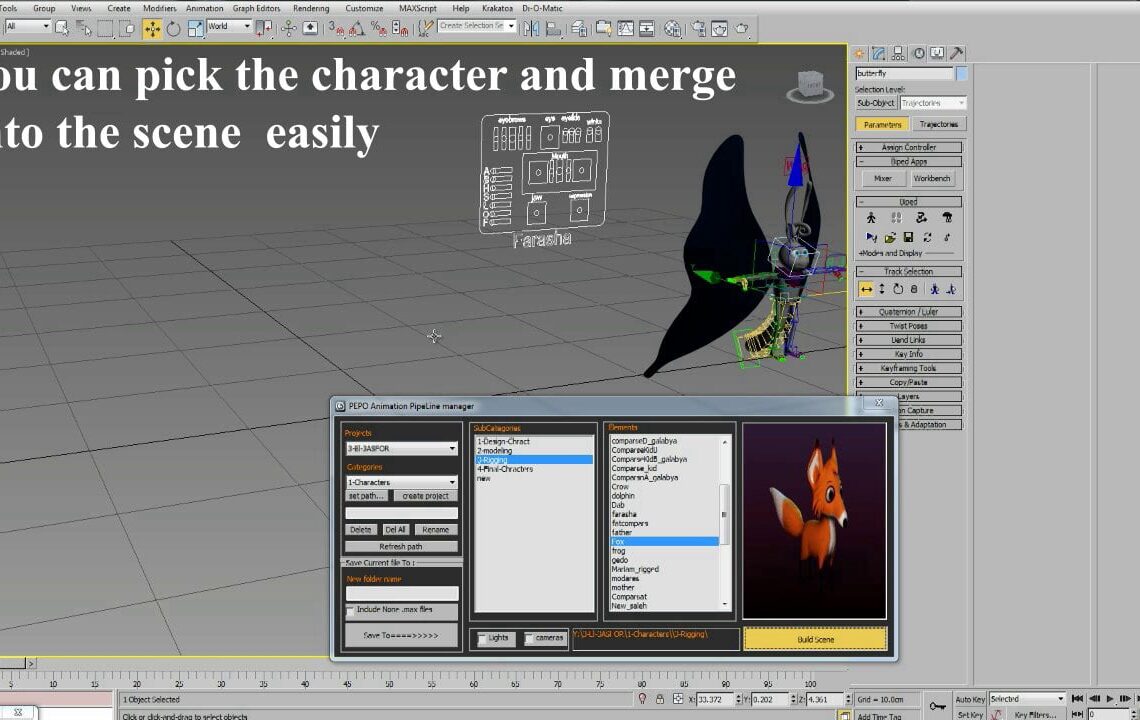 PEPO – animation pipeline tool preview