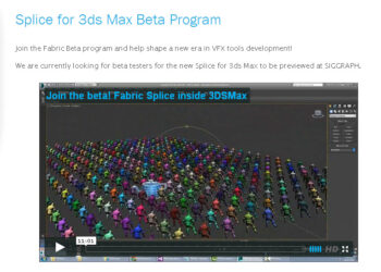 Fabric Splice in 3DS Max, beta testers wanted