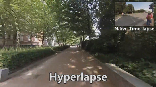 Hyperlapse – stabilizing high-speed videos