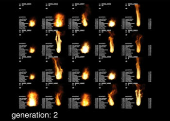 Pyro look development using an evolutionary algorithm