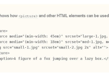 HTML’s picture element to speed up navigation for mobile devices