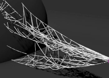 Particle splines R&D with ThinkingParticles