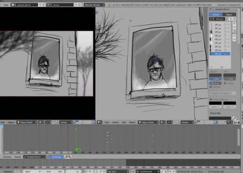 Quick animatics test using Blender’s Grease Pencil