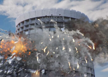 Meteor vs Building FX shot