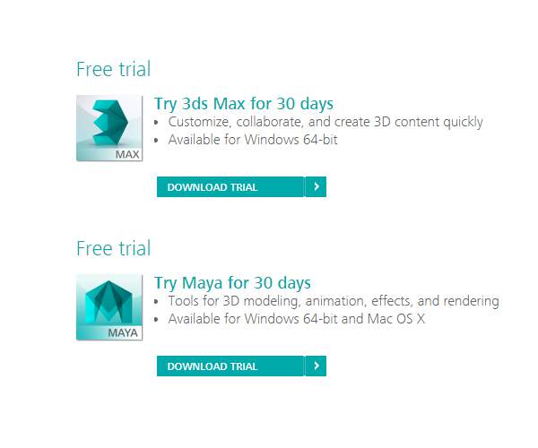 Max and Maya 2016 trial versions available - CGPress