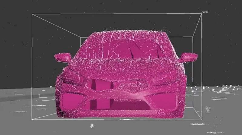 Particle Flow car rain system - CGPress