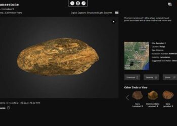 3.3-million-year-old stone tools discovery digitized in 3D and published online