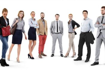 Scanned and ready-posed 3D people – business and casual