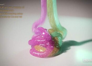 Simulation tests: elastic viscous liquids with bubbles