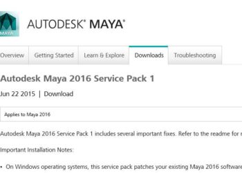Maya 2016 Service Pack 1