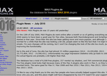 MAX Plugins.de turned 15 years old!