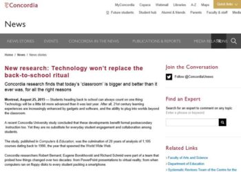 Study: technology cannot replace the classroom