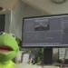 “It’s not easy keying green” by Kermit the Frog