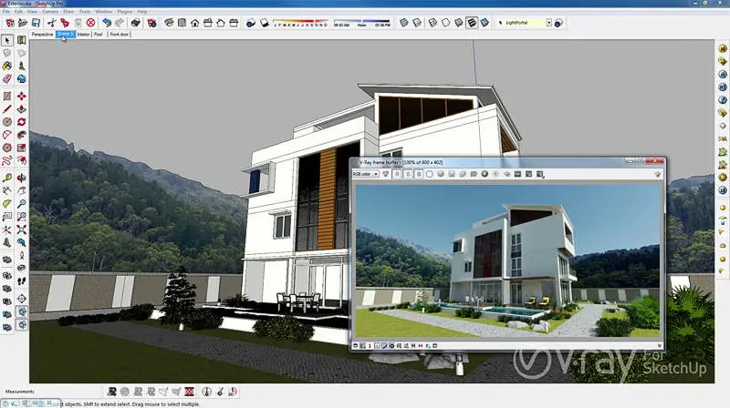 portable sketchup with vray