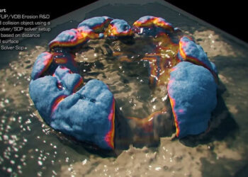 FLIP/VDB erosion R&D video