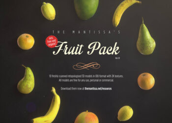 Free scanned fruit models