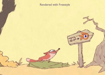 “Foxie” 2D animation recreated in Blender