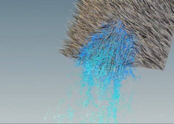 Wet fur simulation