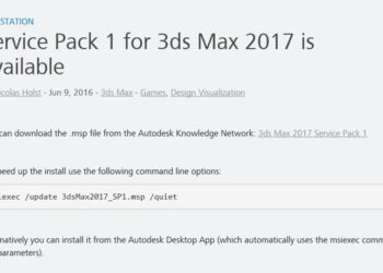 3DS Max 2017 Service Pack 1