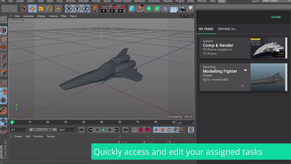 Ftrack adds Cinema 4D and 3DS Max integration