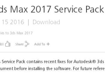 3DS Max 2017 Service Pack 2