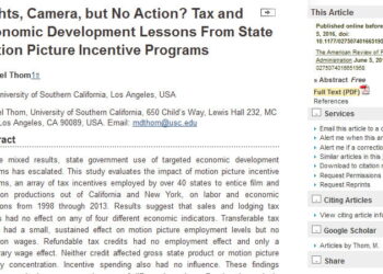 USC research finds tax incentives for films are a poor investment