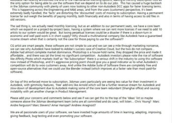 Petition to keep perpetual licensing at Autodesk