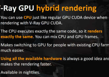V-Ray GPU-CPU hybrid rendering and GTC presentation