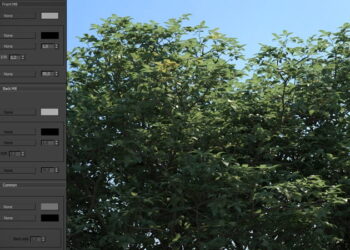 VRayVegetalMtl – new 3rd party foliage shader for V-Ray