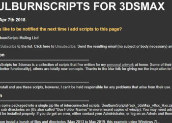 Soulburn Scripts updated for Max 2019