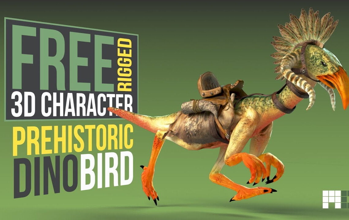 Free rigged dinosaur character for 3DS Max