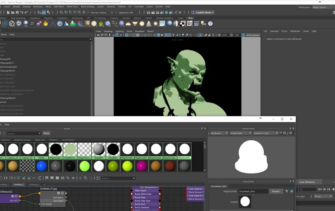 V-Ray toon shader sneak peek