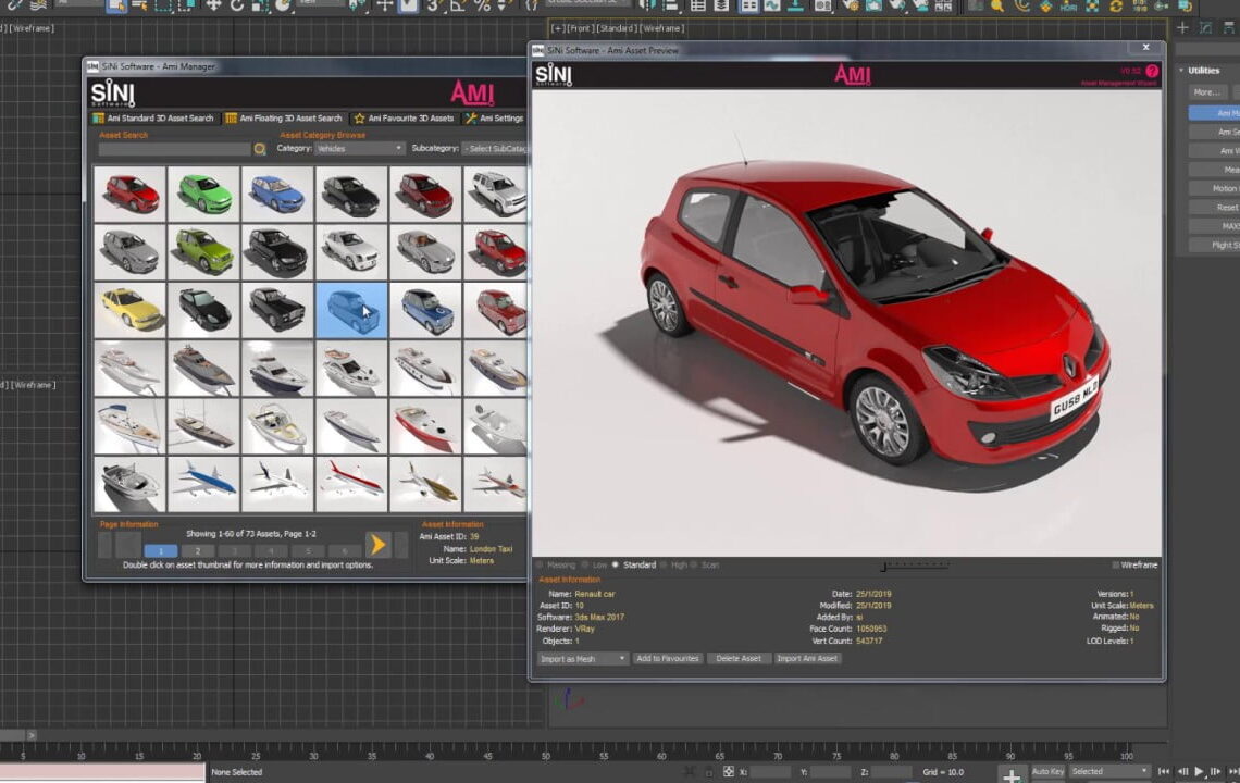 SiNi Software previews Ami – a new asset manager for 3DS Max