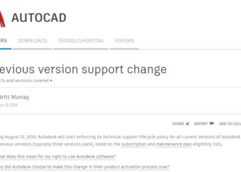 Autodesk to stop activating older software