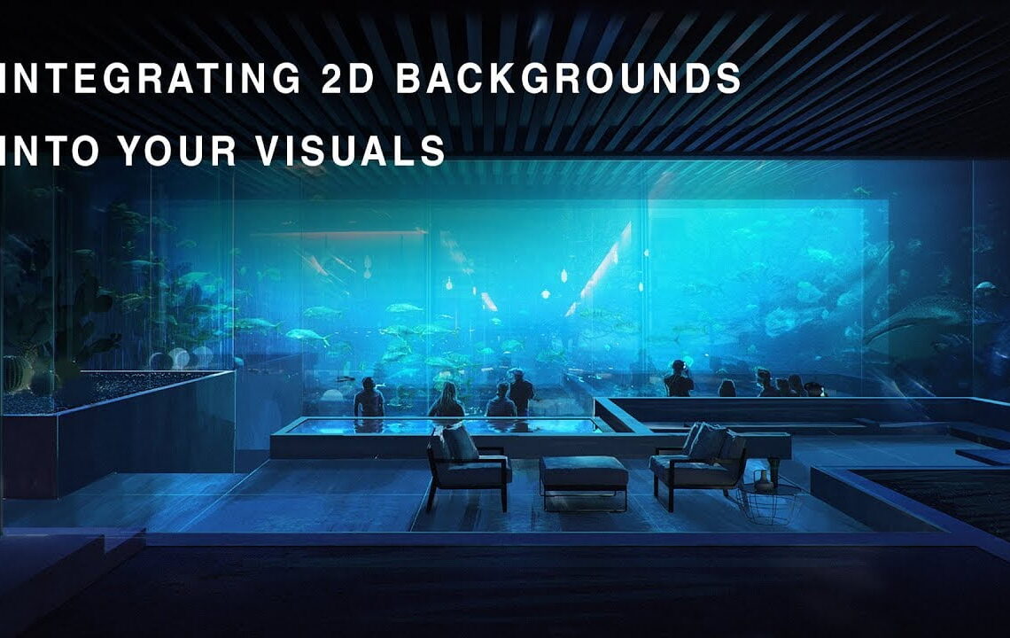 Integrating 2D backgrounds into visuals