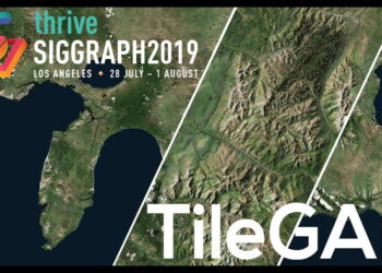 TileGAN: Synthesis of large-scale textures