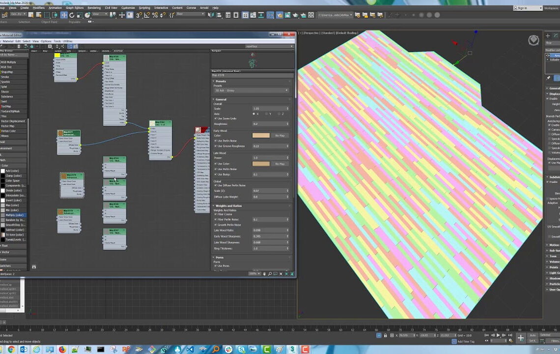 Creating a hardwood floor with OSL and the advanced wood map in 3DS Max