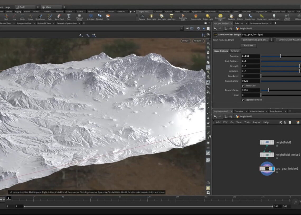 Gaea landscape tool gets Houdini integration
