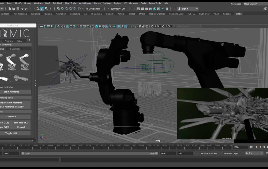 Controlling robots with Maya