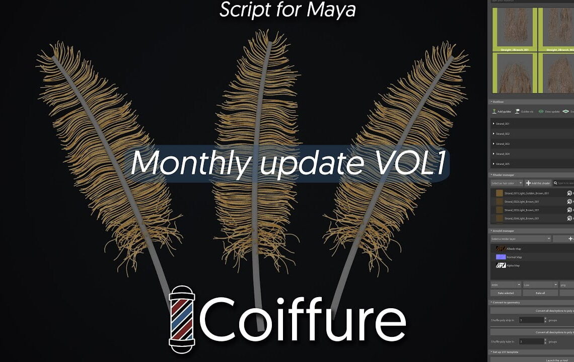 Coiffure 1.1 for Maya released
