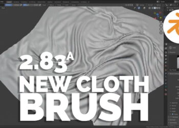 Blender’s new physics driven cloth brush