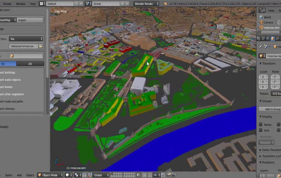 Blender-OSM base version free add-on
