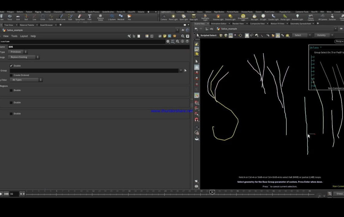 Procedural drool and saliva in Houdini