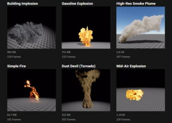 Free VDB simulations created with Embergen